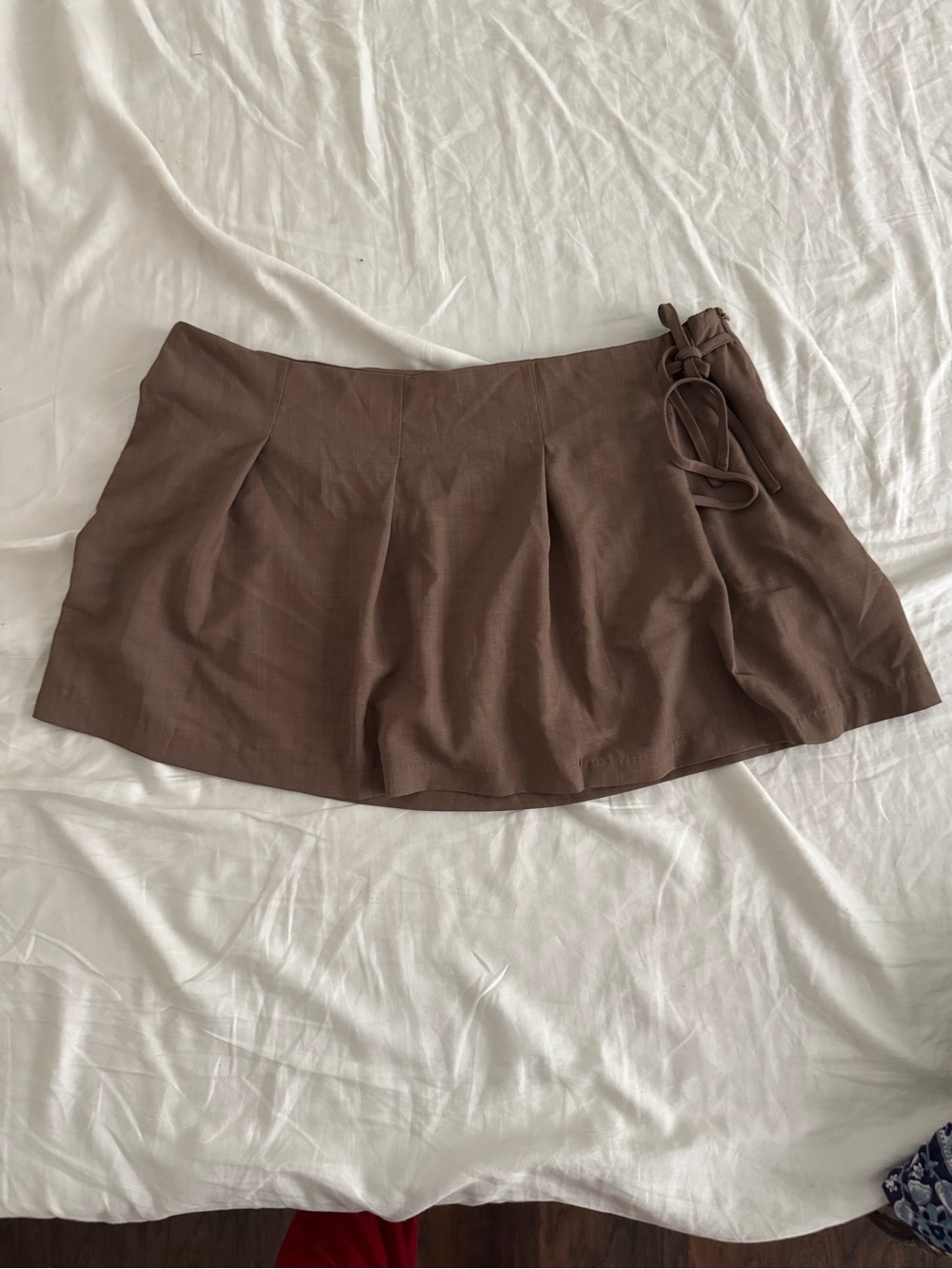 Sincerely Jules Chocolate Brown Mini Skirt with Side Tie
